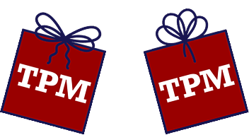 two holiday gift boxes